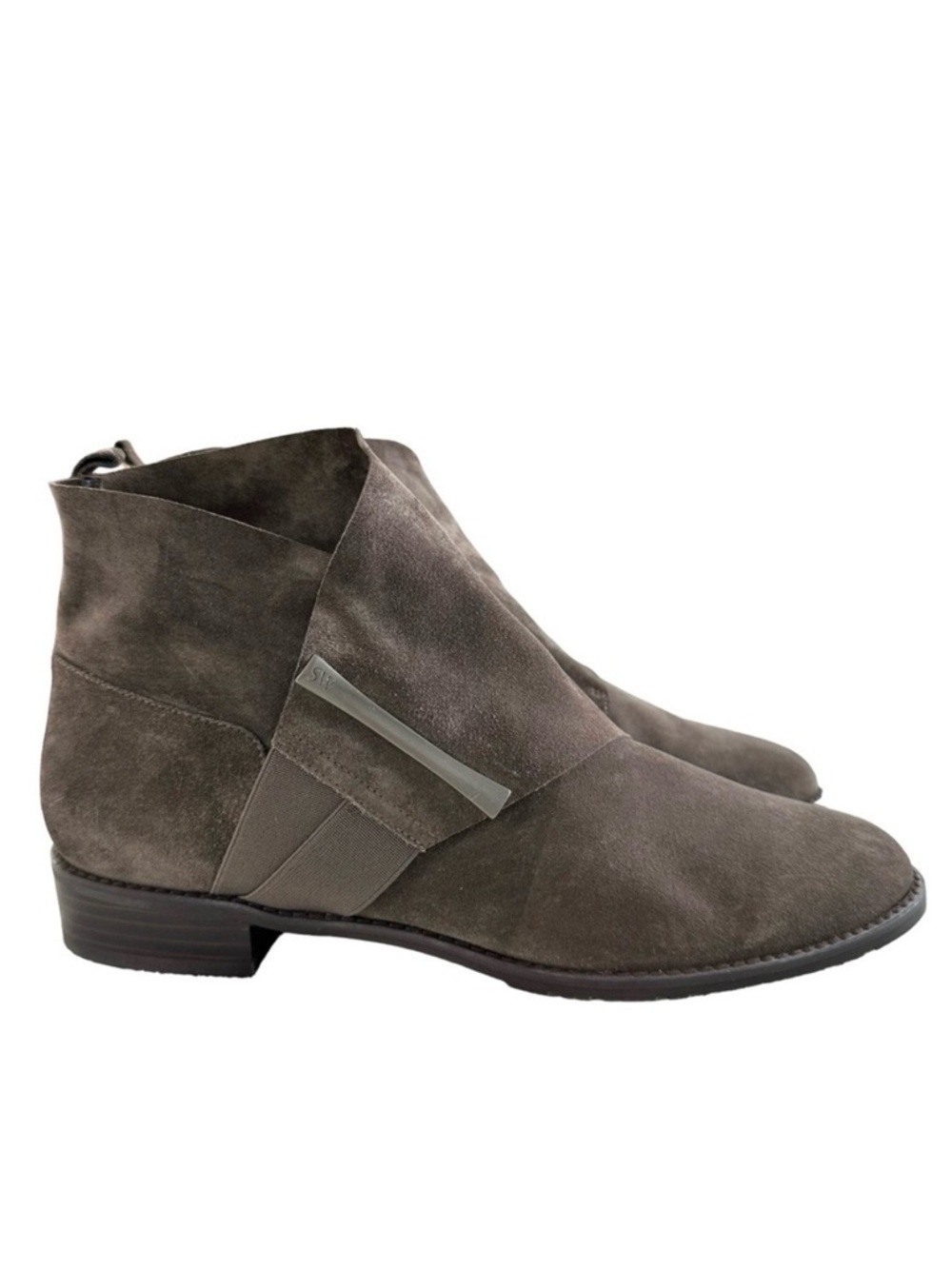 Stuart Weitzman Slouchy Dark Brown Suede Booties Size 8.5M